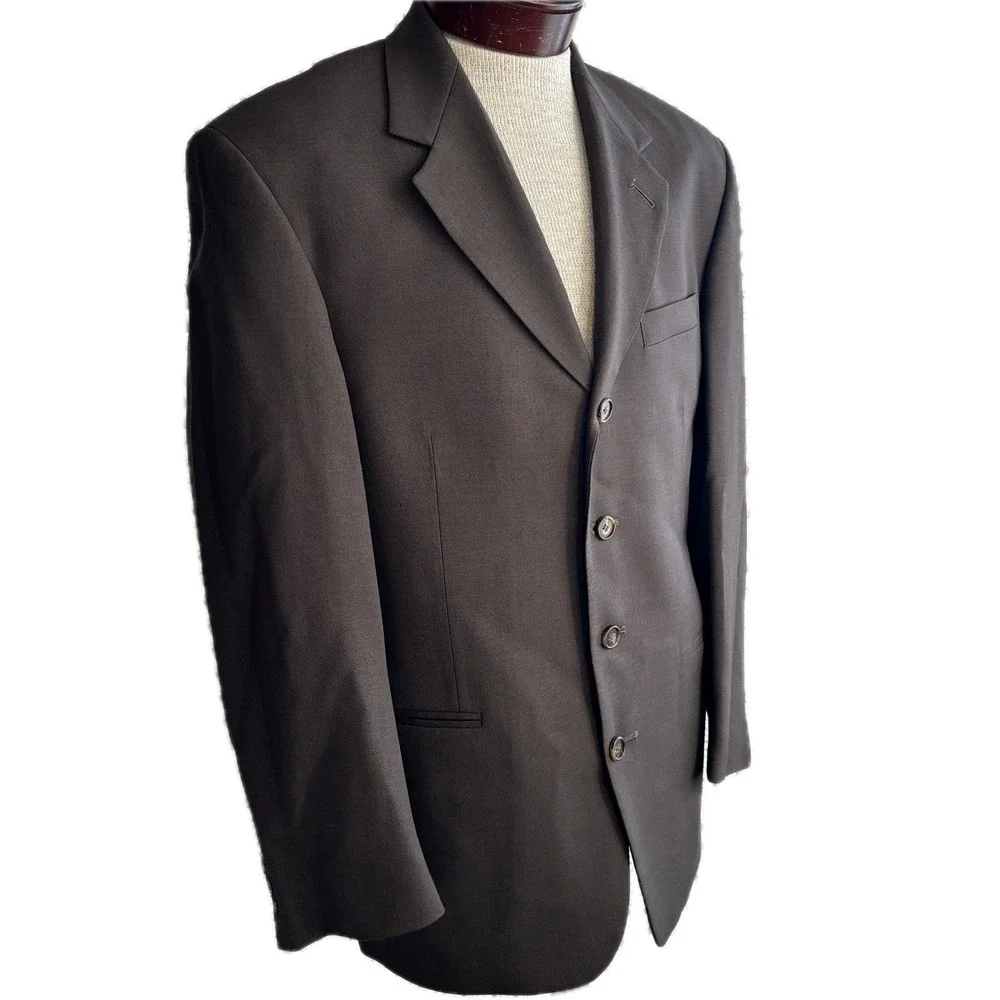 VTG NWOT‎ Pierre Cardin 4 Button Notch Blazer Sport Coat 38R-40R Brown Colombia